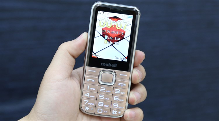 Điện thoại MOBELL M389 Màu Vàng đồng