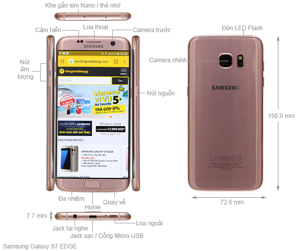 Samsung Galaxy S7 Edge (Pink Gold Edition)