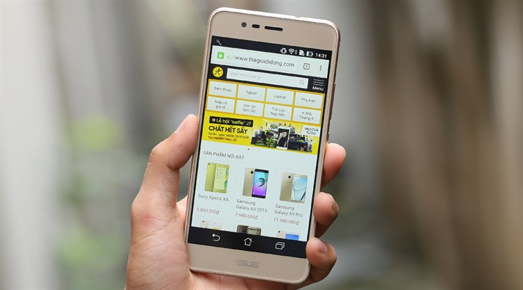 Điện thoại Asus Zenfone 3 Max Màu Vàng