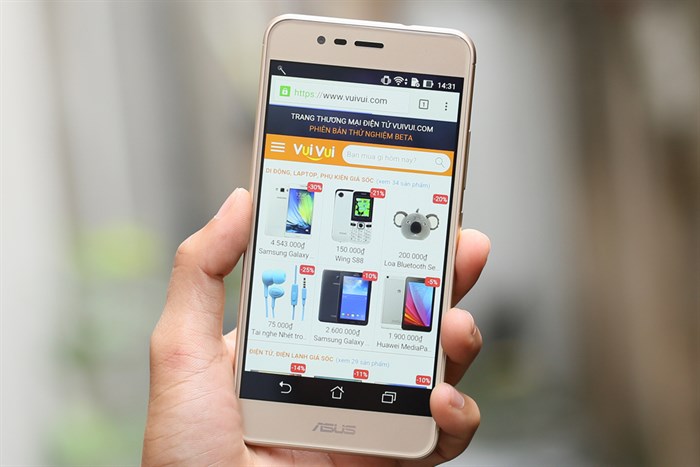 Điện thoại Asus Zenfone 3 Max Màu Vàng