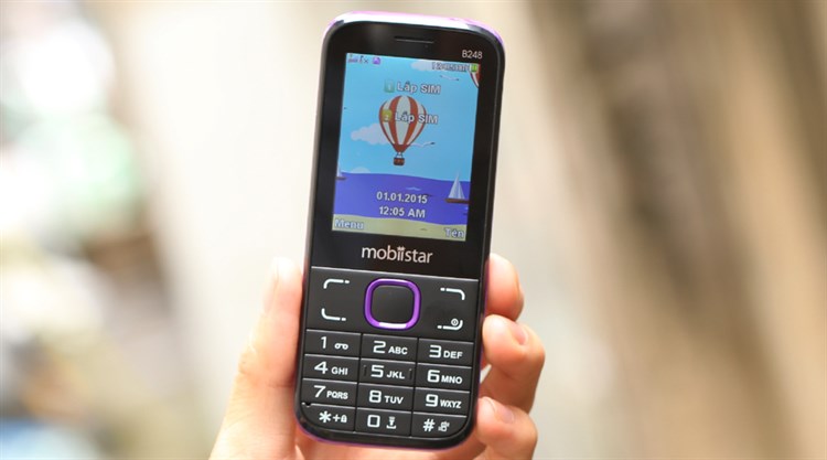 Điện thoại Mobiistar B248 Màu Đen - Tím