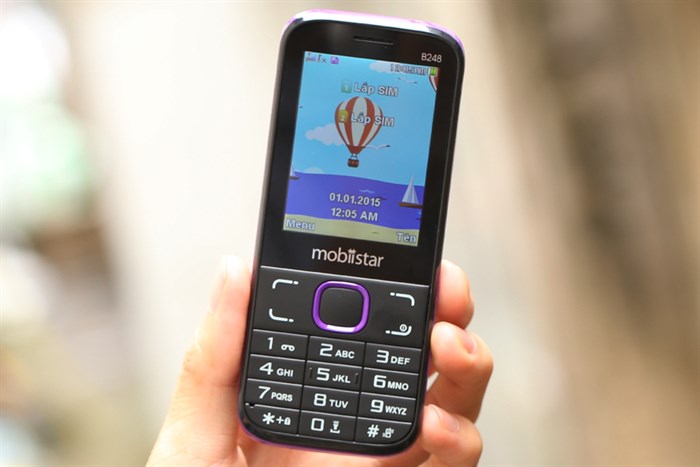 Điện thoại Mobiistar B248 Màu Đen - Tím