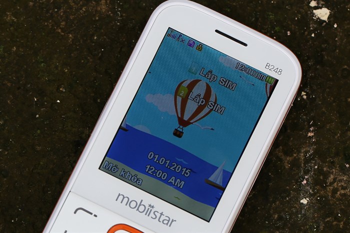 Điện thoại Mobiistar B248 Màu Trắng - Cam