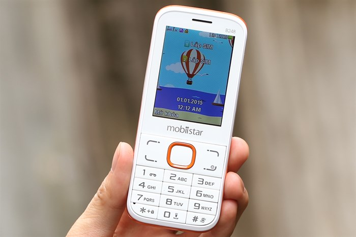 Điện thoại Mobiistar B248 Màu Trắng - Cam