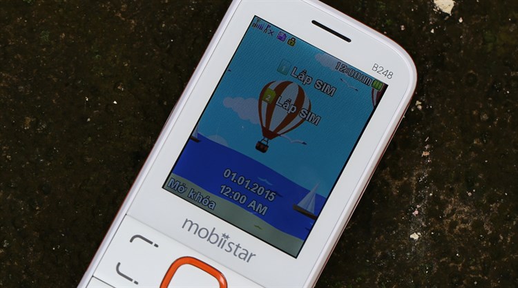 Điện thoại Mobiistar B248 Màu Trắng - Cam