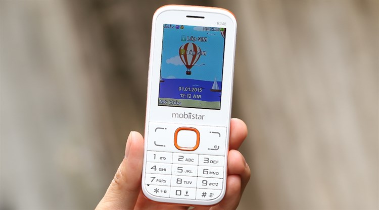 Điện thoại Mobiistar B248 Màu Trắng - Cam