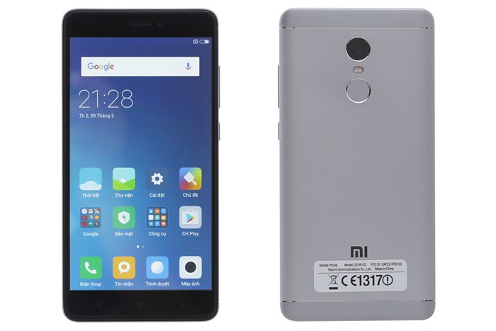 Điện thoại Xiaomi Redmi Note 4 Màu Xám