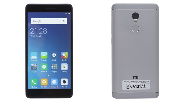 Điện thoại Xiaomi Redmi Note 4 Màu Xám