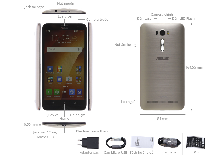 Asus Zenfone 2 Laser 6" ZE601KL