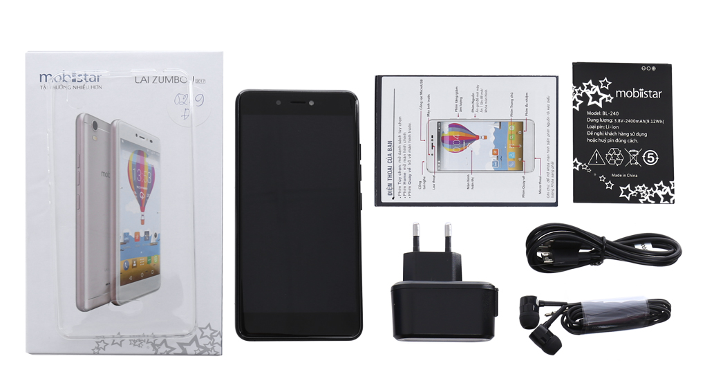 Bộ sản phẩm gồm: Hộp, Pin, Tai nghe, Sách hướng dẫn, Cáp, Ốp lưng