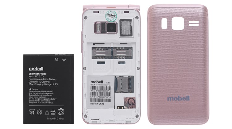Điện thoại Mobell M789 Màu Vàng Hồng