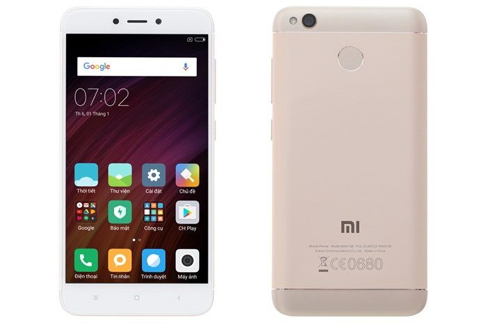 Điện thoại Xiaomi Redmi 4X Màu Vàng đồng