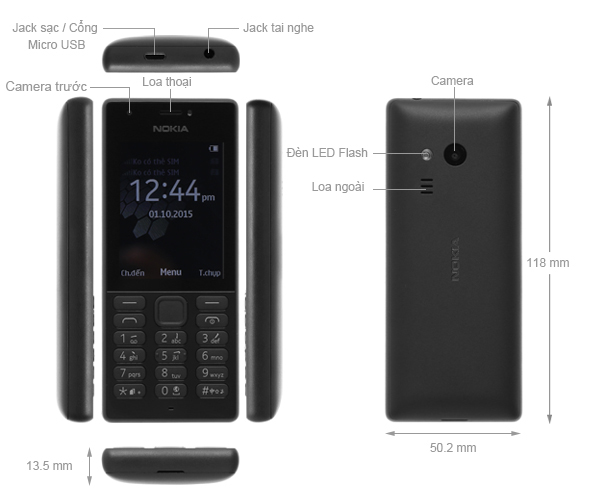 Nokia 216 (không tặng thẻ nhớ)