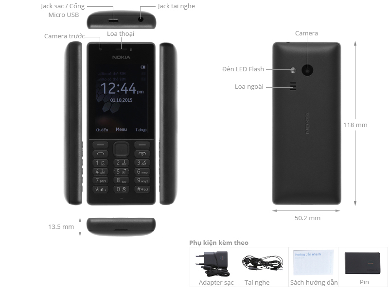 Nokia 216 (không tặng kèm thẻ)