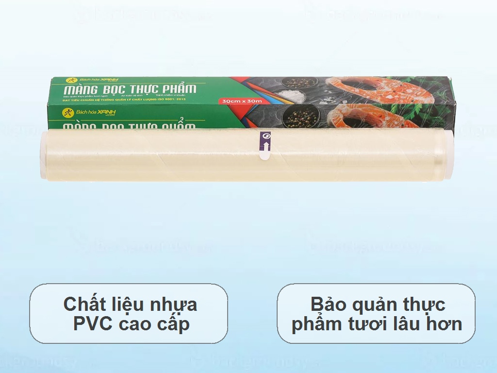 Màng bọc thực phẩm PVC Bách hóa XANH 30cm x 30m 2
