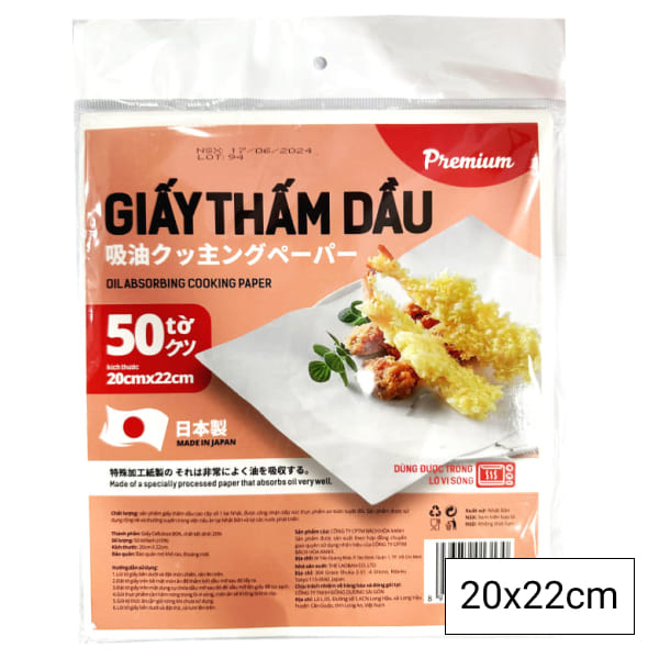 50 giấy thấm dầu 20x22cm