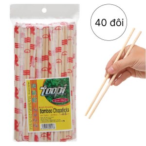 Đũa tre cao cấp Toopi 23cm (40 đôi)