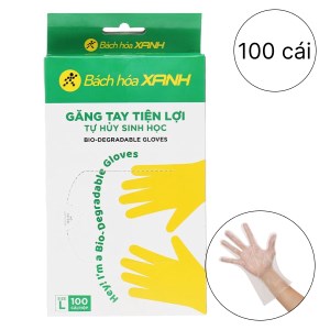 Găng tay tự hủy sinh học Bách Hoá Xanh size L 100 cái