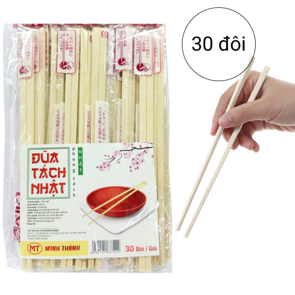 30 đôi đũa tách nhật Minh Thành
