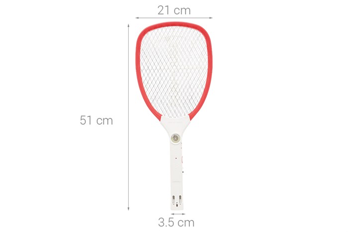Vợt muỗi Sunhouse SHE-MT1695R Màu Trắng - Đỏ