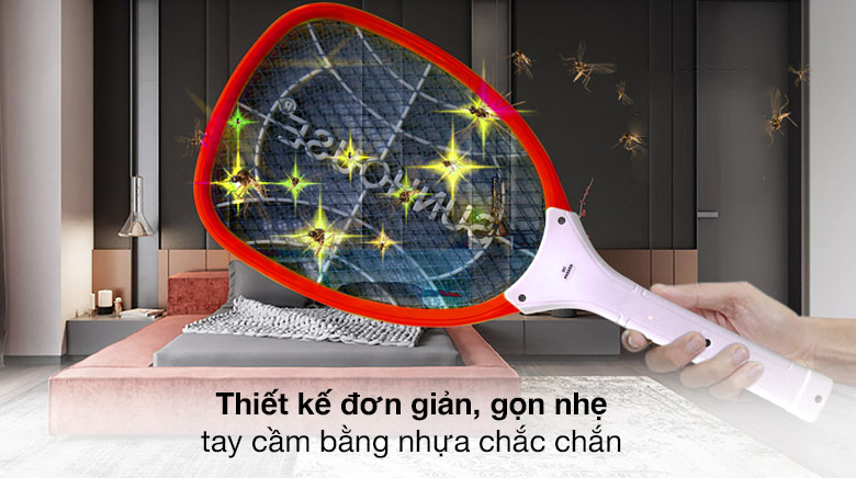 Thiết kế gọn nhẹ - Vợt muỗi Sunhouse SHE-MT1695R