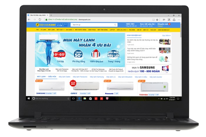 Laptop Lenovo IdeaPad 110 15ISK i3 6006U/4GB/1TB/Win10/(80UD018KVN) Màu Đen