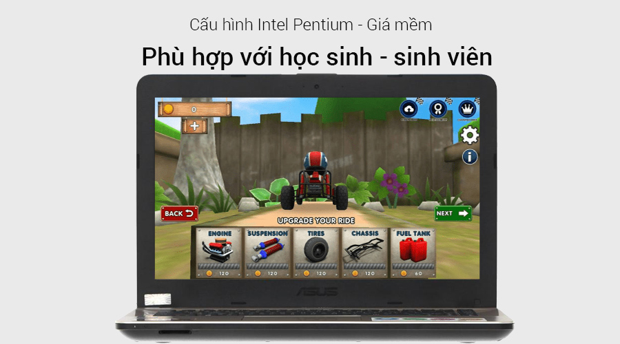 Laptop Asus X441NA N4200/4GB/500GB/Win10/(GA070T)