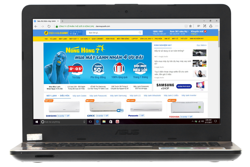 Laptop Asus X441NA N4200/4GB/500GB/Win10/(GA070T) Màu Đen