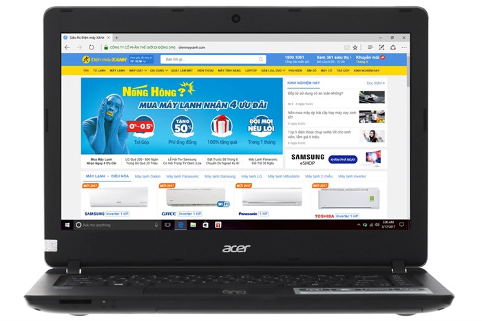 Laptop Acer Aspire ES1 432 C5J2 N3350/2GB/500GB/Win10/(NX.GFSSV.004) Màu Đen