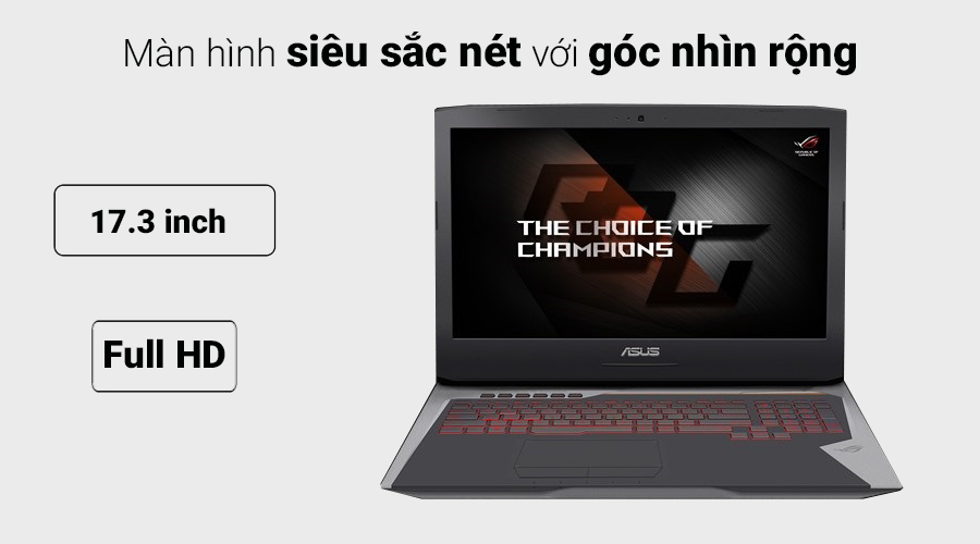 Laptop Asus G752VS i7 6820HK/32GB/1TB+512GB/8GB GTX1070/Win10/(GC175T)