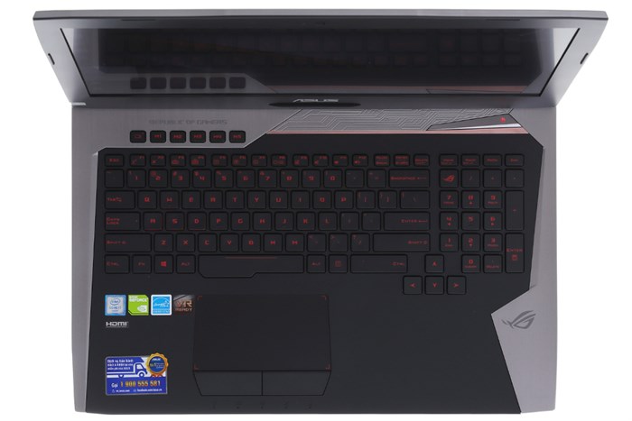 Laptop Asus G752VS i7 6820HK/32GB/1TB+512GB/8GB GTX1070/Win10/(GC175T) Màu Xám
