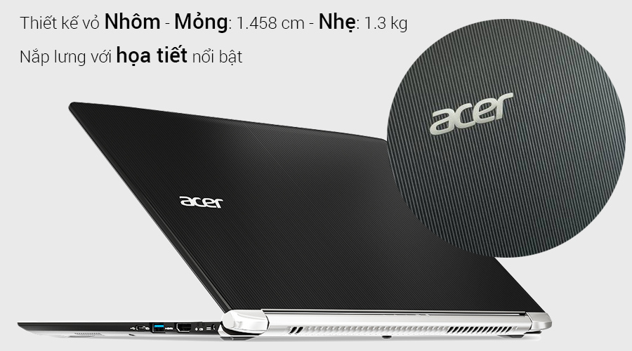 Laptop Acer Aspire SF514 51 72F8 i7 7500U/8GB/256GB/Win10