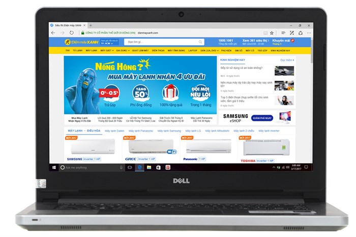 Laptop Dell Inspiron 5468 i5 7200U/4GB/500GB/2GB R7M440/Win10/Office365/(K5CDP11) Màu Bạc