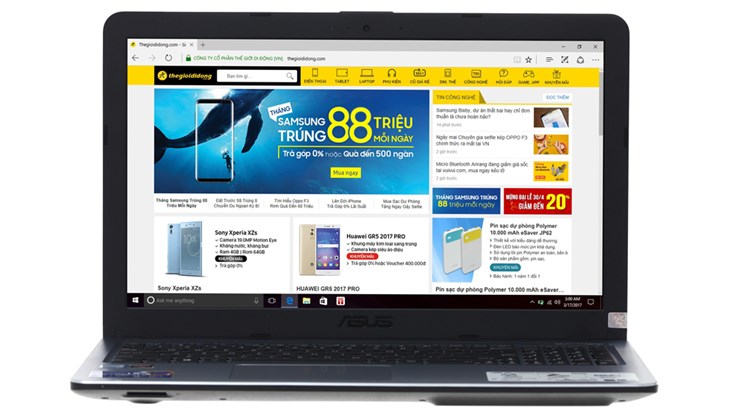 Laptop Asus A540UP i5 7200U/4GB/500GB/2GB R5M420/Win10/(GO097T)