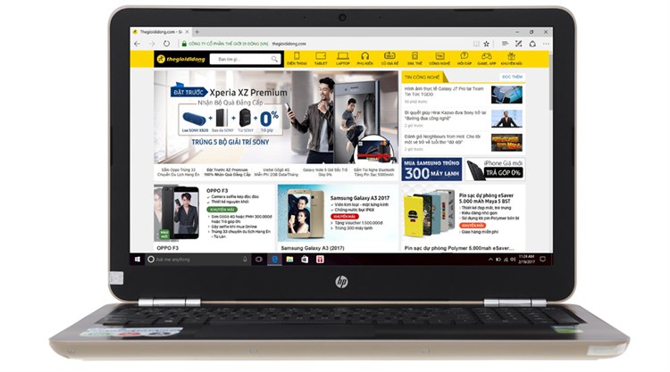 Laptop HP Pavilion 15 au120TX i5 7200U/4GB/500GB/2G 940MX/Win10/(Y4G53PA) Màu Vàng đồng