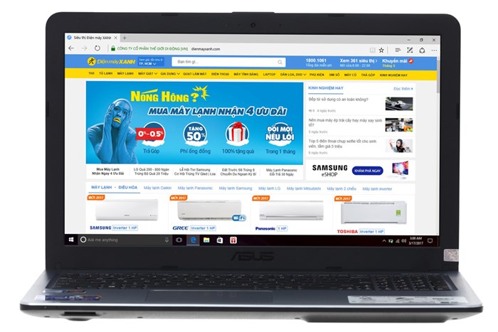 Laptop Asus A540UP i3 7100U/4GB/500GB/2G M420/Win10/(DM094T) Màu Bạc