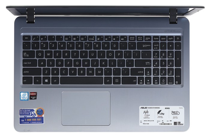 Laptop Asus A540UP i3 7100U/4GB/500GB/2G M420/Win10/(DM094T) Màu Bạc