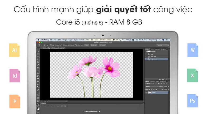 Laptop Apple Macbook Air MQD42SA/A i5 1.8GHz/8GB/256GB (2017)