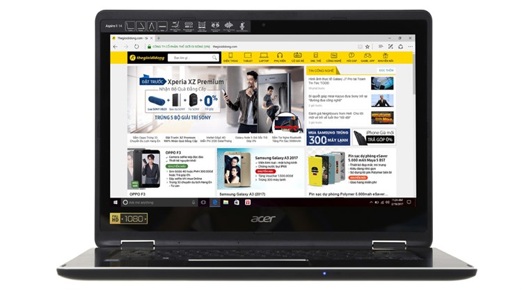 Laptop Acer R5 471T 54W0 i5 6200U/4GB/128GB/Win10/(NX.G7WSV.002) Màu Đen