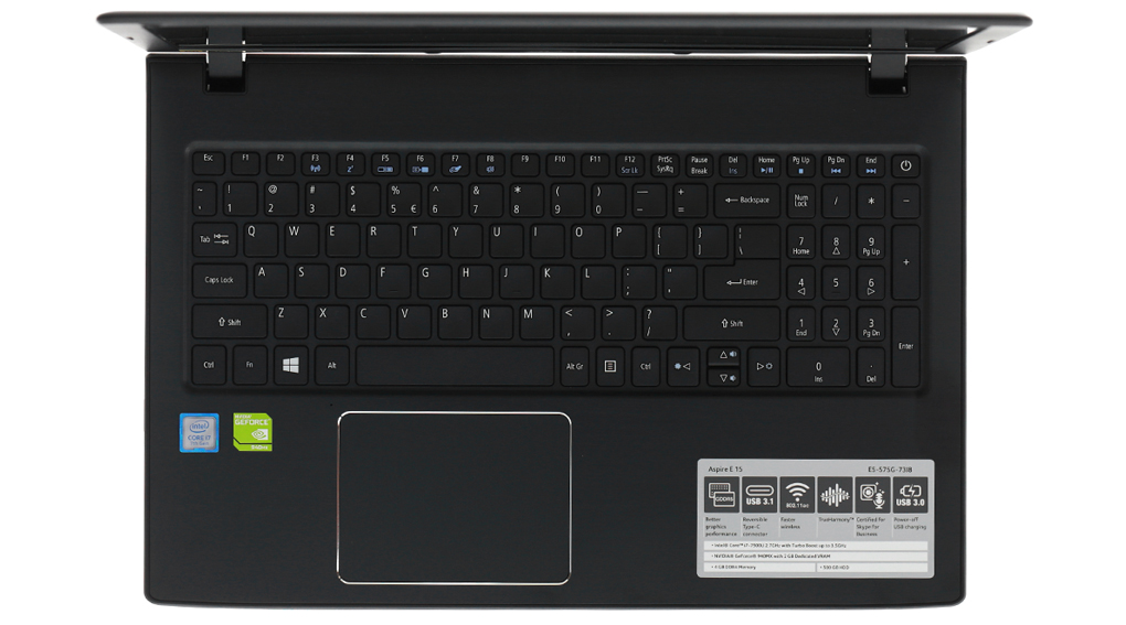 Laptop Acer Aspire E5 575G 73J8 i7 7500U/4GB/500GB/2GB 940MX/Win10/(NX.GDWSV.012) - 5