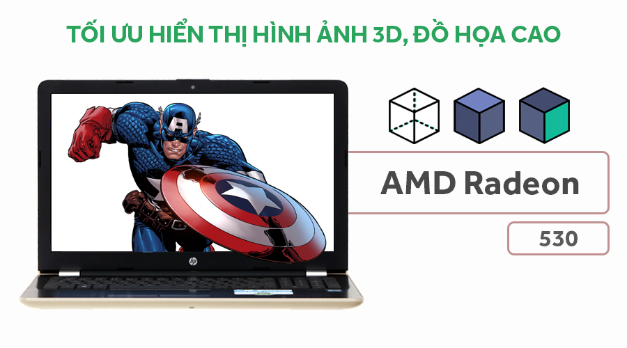 Laptop HP 15 bs622TX i7 7500U/4GB/1TB/2GB AMD530/Win10/(2JQ73PA)