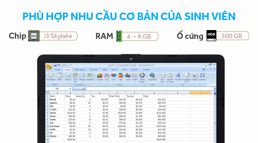 Laptop HP 15 bs572TU i3 6006U/4GB/500GB/Win10/(2JQ69PA)