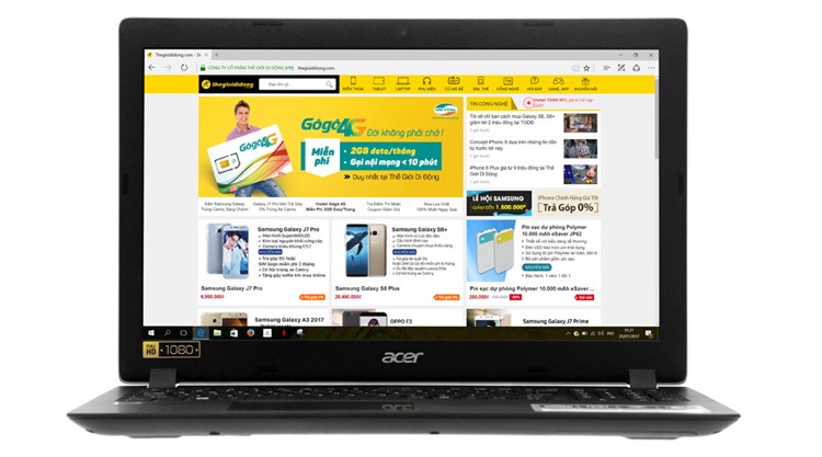 Laptop Acer Aspire A315 51 31X0 i3 6006U/4GB/500GB/Win10/(NX.GNPSV.016)