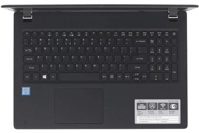 Laptop Acer Aspire A315 51 31X0 i3 6006U/4GB/500GB/Win10/(NX.GNPSV.016) Màu Đen