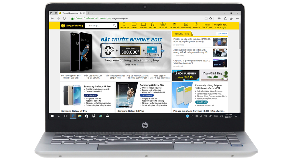 Laptop HP Pavilion 14 bf019TU i3 7100U/4GB/1TB/Win10/(2GW00PA) Màu Vàng đồng