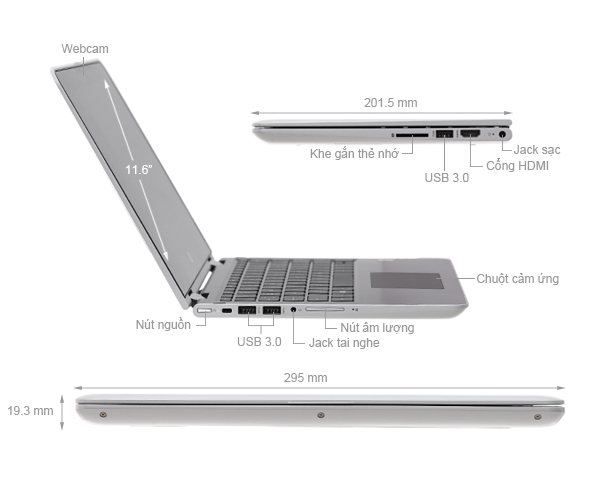 HP Pavilion X360 ad026TU i3 7100U/4GB/500GB/Win10/(2GV32PA)