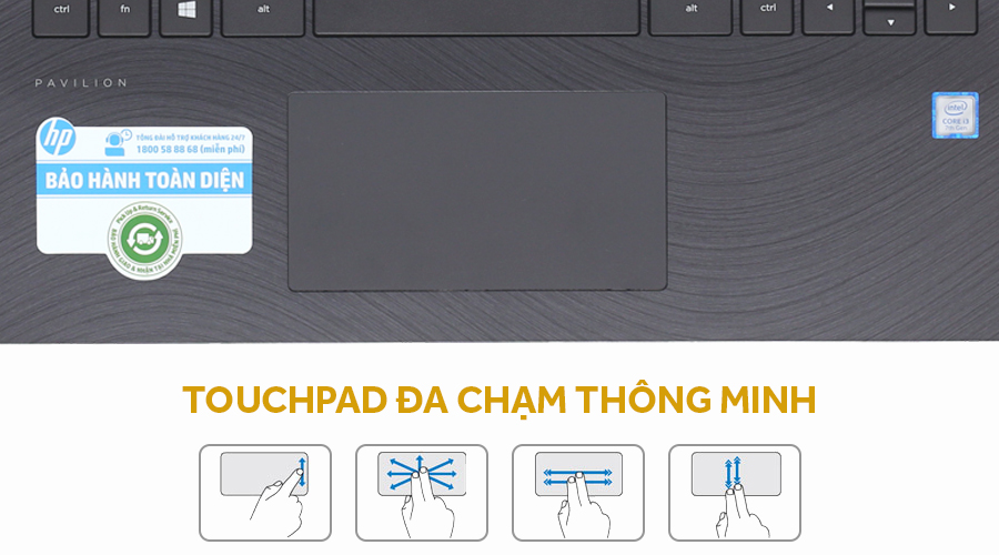 Laptop HP Pavilion x360 ba063TU i3 7100U/4GB/500GB/Win10/(2GV25PA)