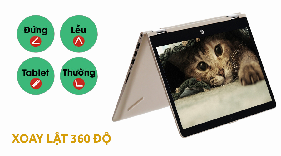 Laptop HP Pavilion x360 ba063TU i3 7100U/4GB/500GB/Win10/(2GV25PA)