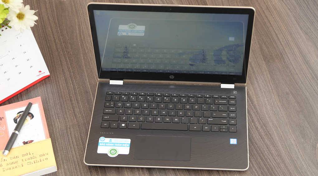 Laptop HP Pavilion x360 ba063TU i3 7100U/4GB/500GB/Win10/(2GV25PA) Màu Vàng đồng