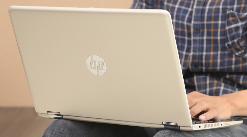 Laptop HP Pavilion x360 ba063TU i3 7100U/4GB/500GB/Win10/(2GV25PA) Màu Vàng đồng